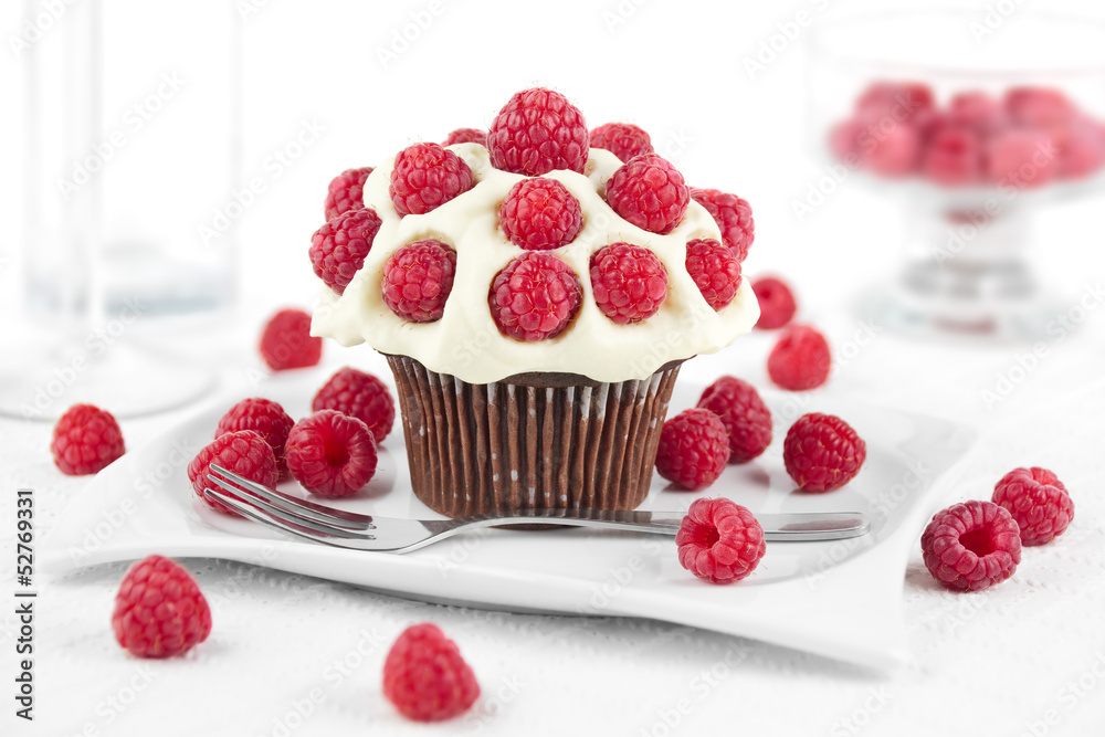 Schokoladen Himbeer Cupcake Schokoladen Himbeer Cupcake