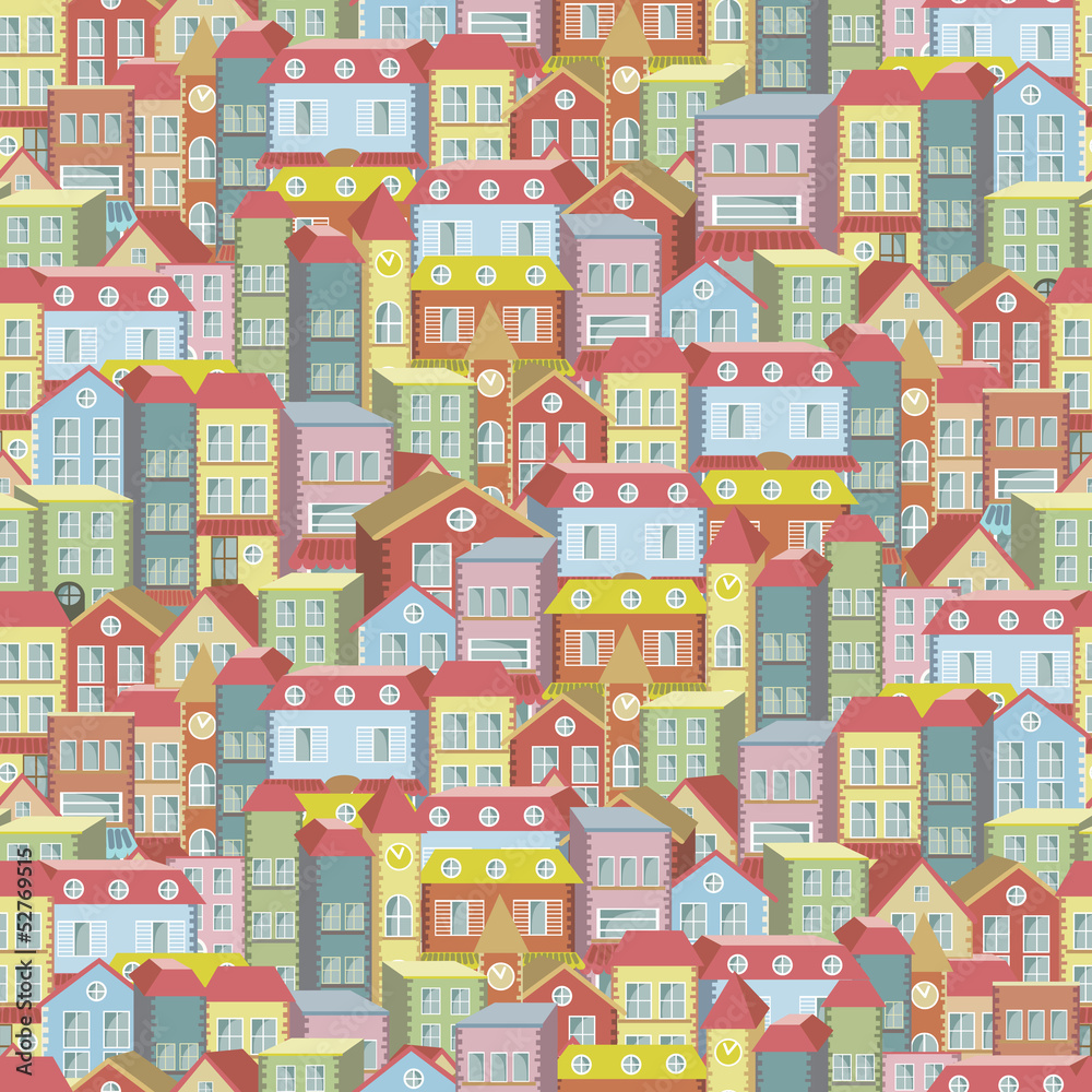 town concept background pattern seamless