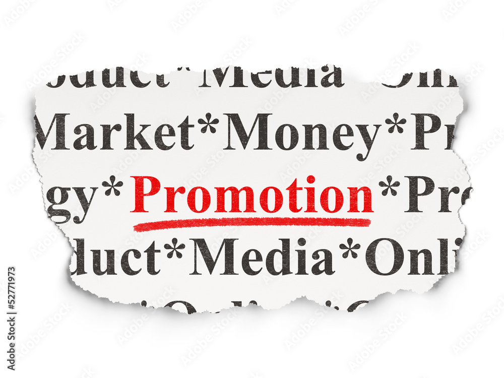 Marketing concept: Promotion on Paper background Marketing concept: Promotion on Paper background