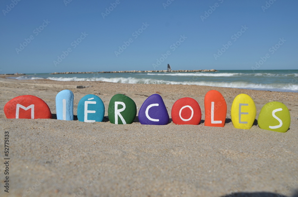 Fototapeta premium Miércoles, third day of the week