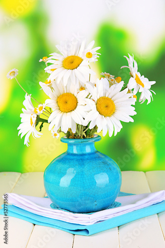 Fototapeta Naklejka Na Ścianę i Meble -  Beautiful bouquet chamomiles in vase