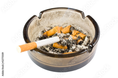 Quadro su tela ashtray on white background