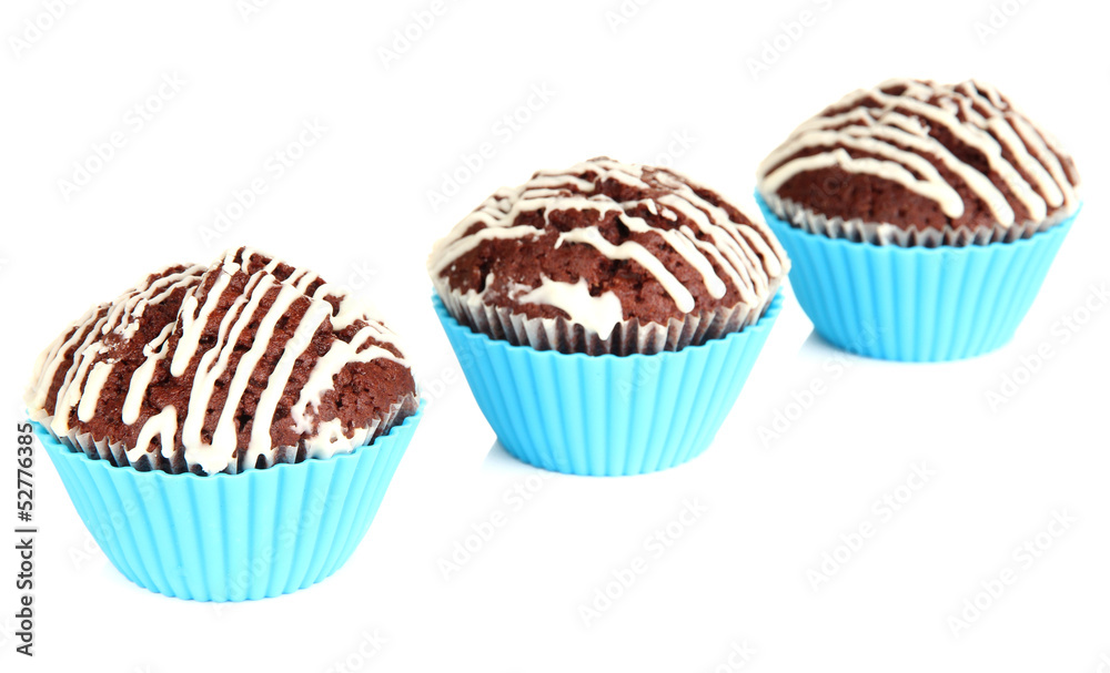 Sweet cupcakes isolated on white Sweet cupcakes isolated on white