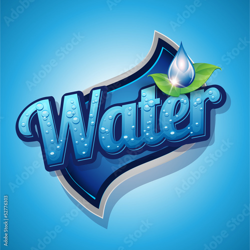 Drinking and Water Label vector