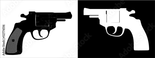 Pistol Revolver Vector 05