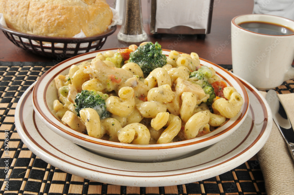 Chicken on cavatappi pasta Chicken on cavatappi pasta
