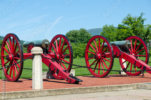 Vintage cannons from American civil war era photo