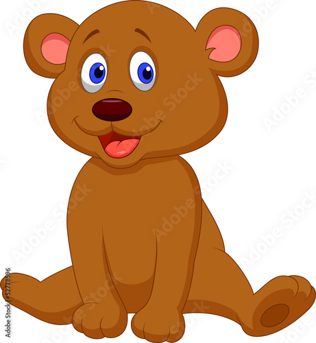 Cute baby bear cartoon