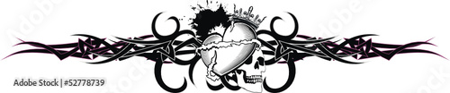 tribal heart tattoo tshirt5