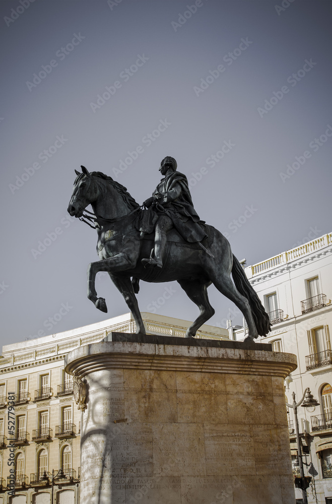Carlos III sculpture, madrid spain