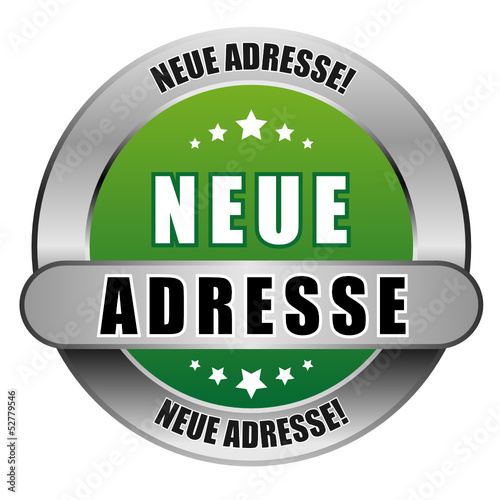 5 Star Button grün NEUE ADRESSE NA NA