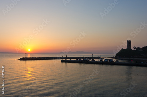 Sunrise at a little fishing harbour © banepetkovic