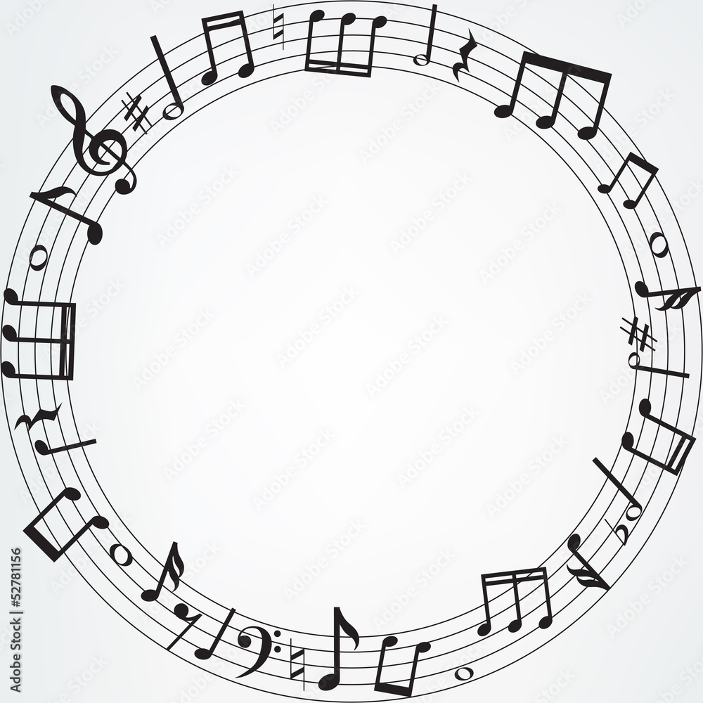 Fototapeta premium music notes border
