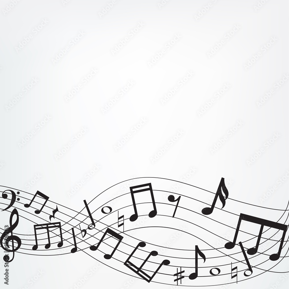 Naklejka premium music notes border
