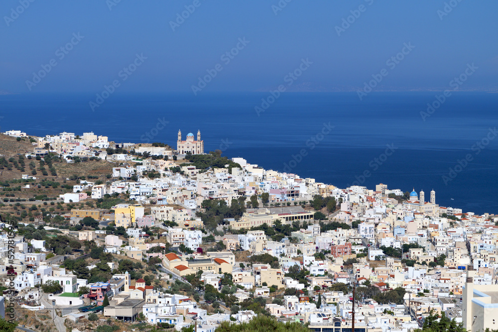 Ermoupoli town at Syros island in Greece