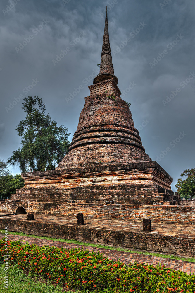Old chedi in Sukhothai, Thailand
