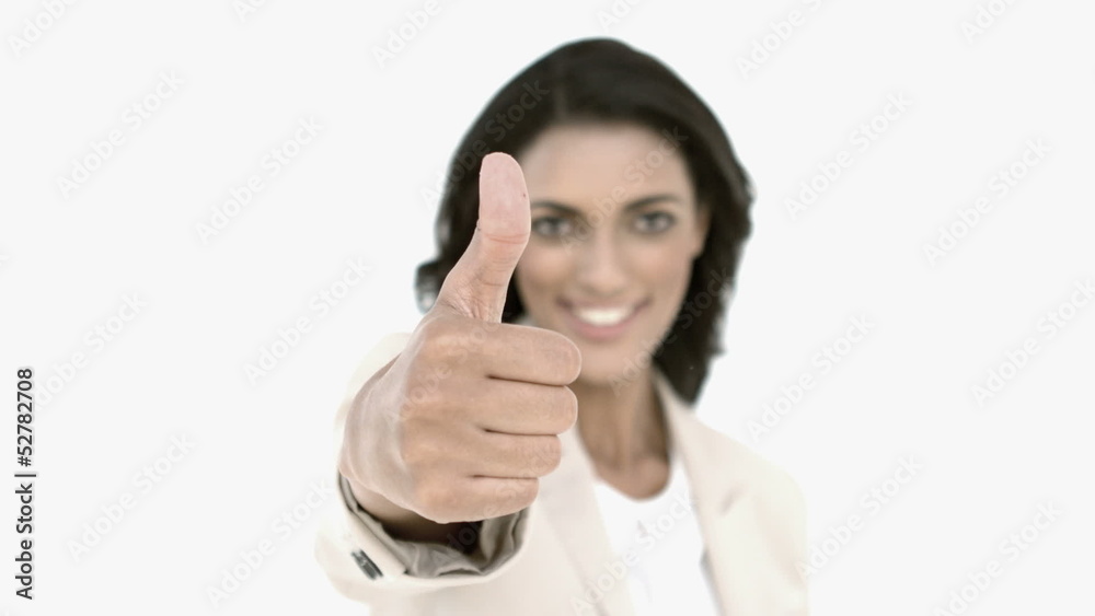 Businesswoman giving the thumbs up Businesswoman giving the thumbs up