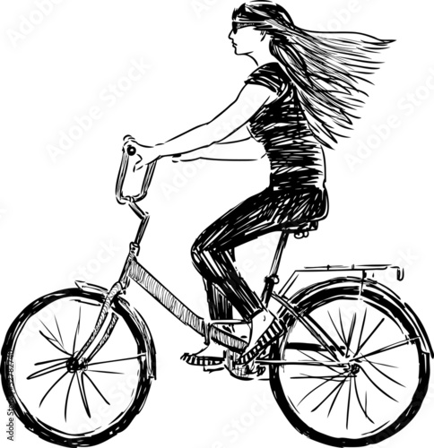 girl riding a bicycle