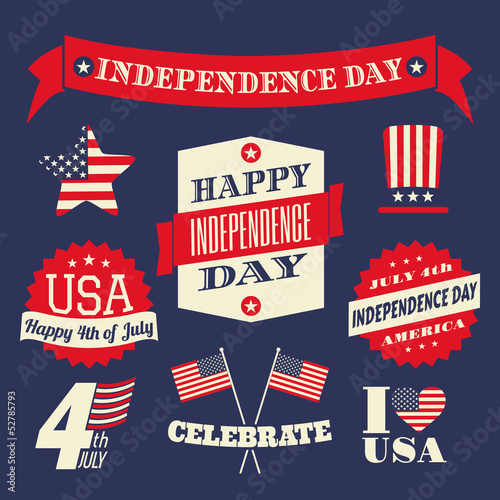 Independence Day Design Elements Set