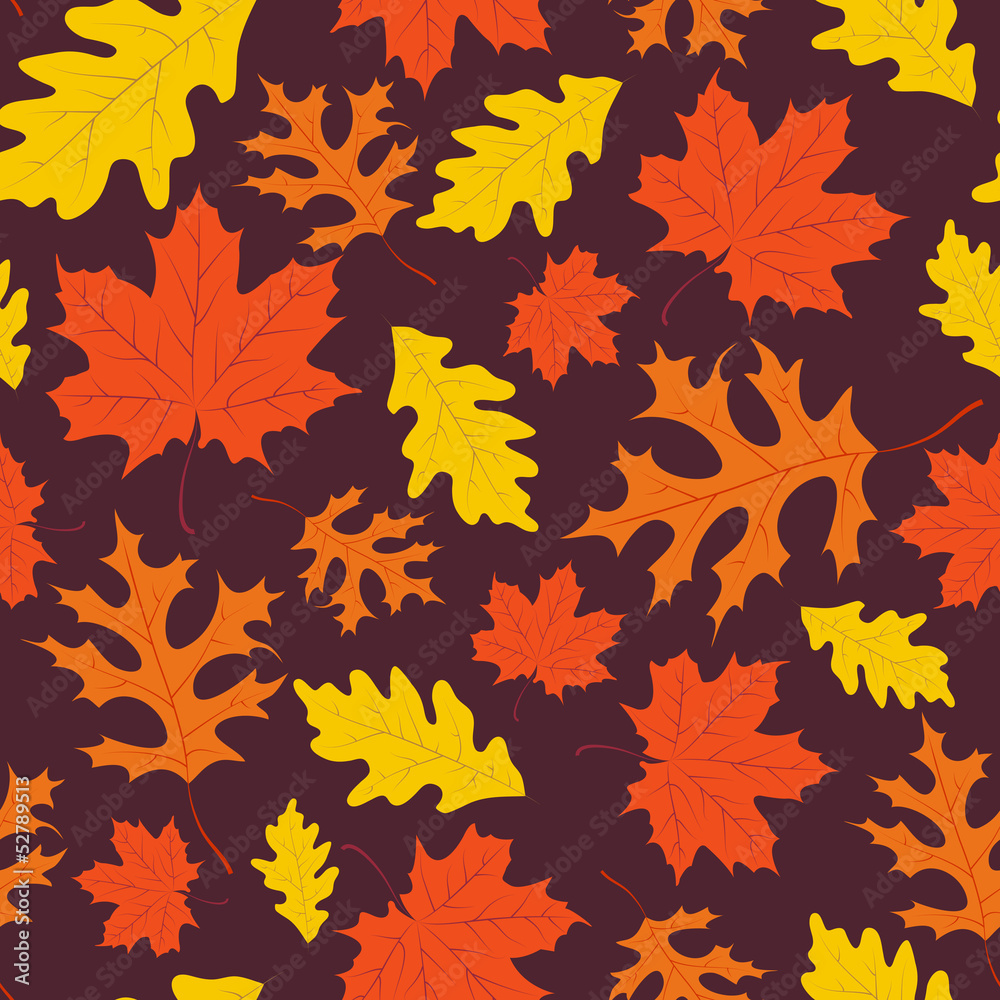 Seamless background with autumn leaves. Seamless background with autumn leaves.