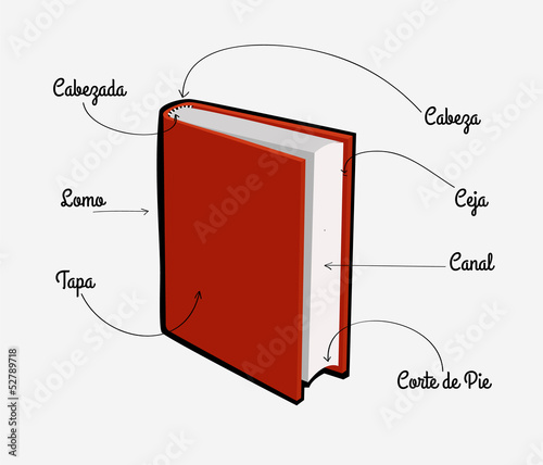 Partes de un libro Stock Vector | Adobe Stock