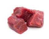 pieces of fresh beef