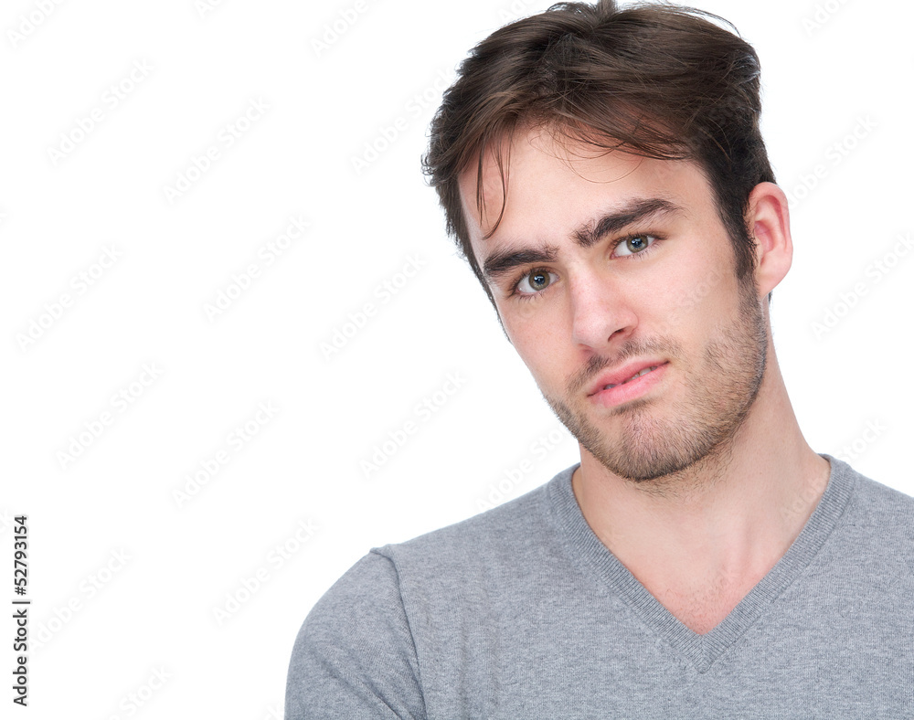 Portrait of a handsome young man isolated on white Portrait of a handsome young man isolated on white