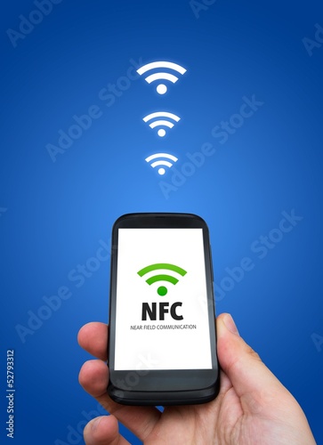 Near field communication. NFC banking payment technology photo