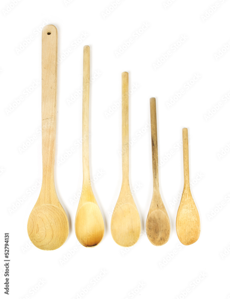 Variety of wooden spoons Variety of wooden spoons