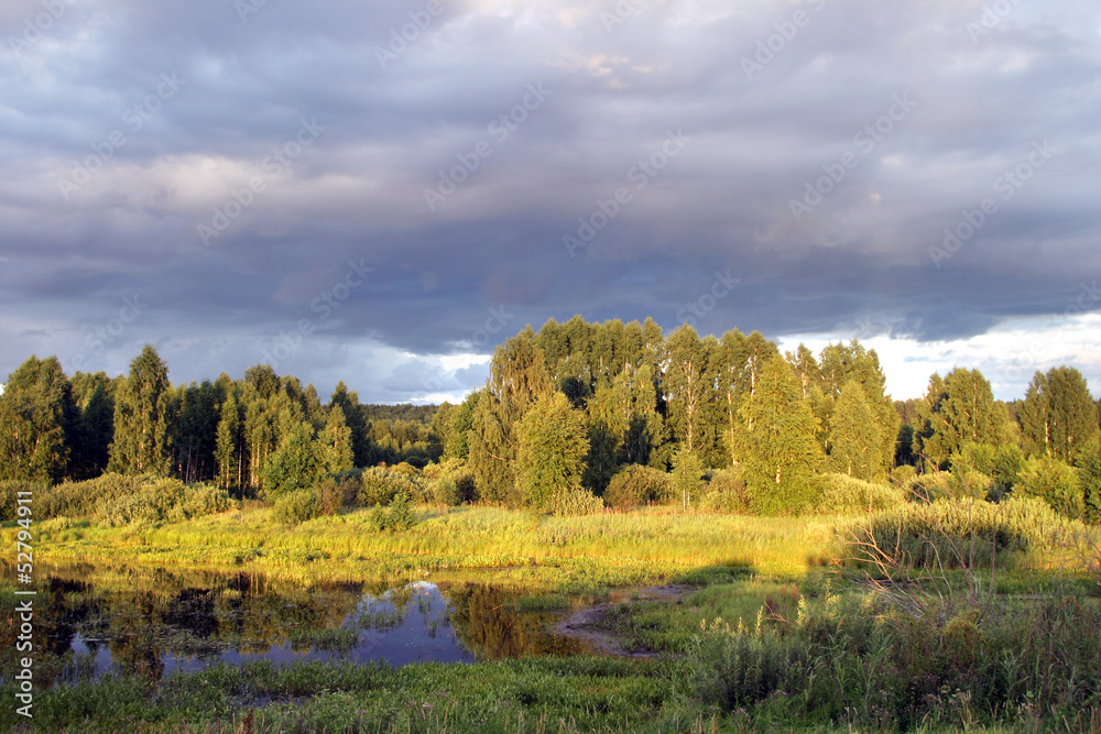 a walk along the river at sunset