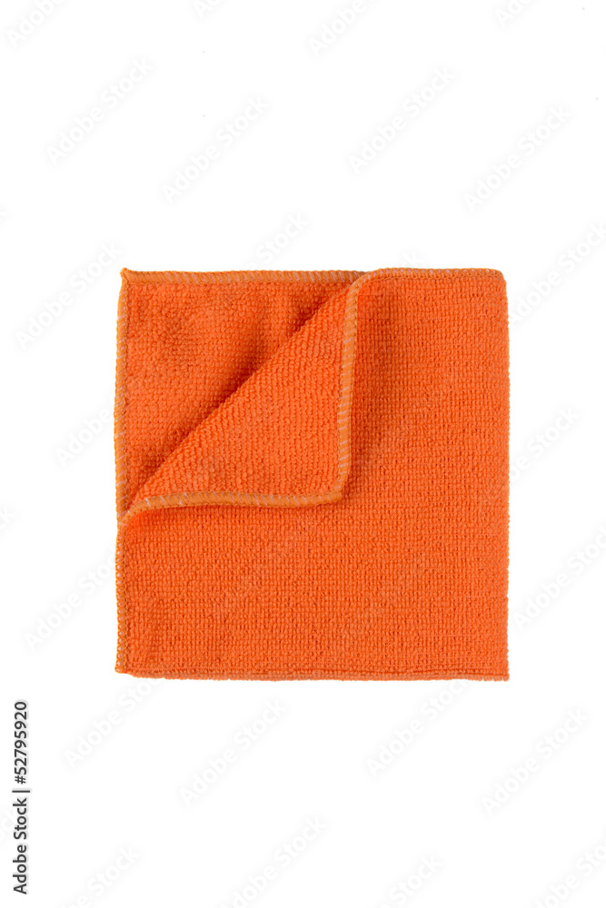 Microfiber cleaning towel over white background Microfiber cleaning towel over white background