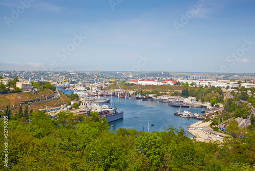 Panorama of Sevastopol, South Bay,  bird's-eye view. Ukraine, Cr © lenkusa
