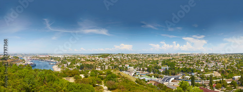 Panorama of Sevastopol  bird s-eye view. Ukraine  Crimea