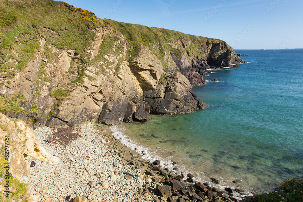 Caerfai Bay beach Pembrokeshire Wales UK