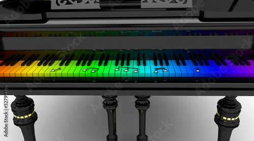 Fotografija Musica pianoforte tastiera concerto note 3d