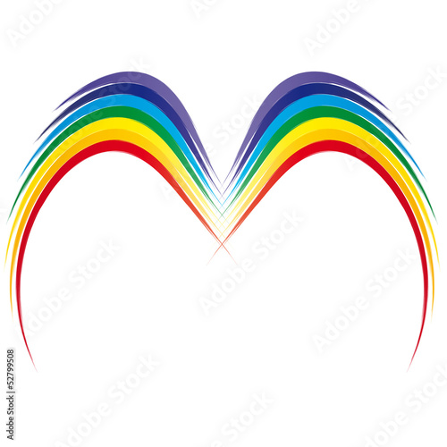 Flügel in den Chakrafarben - Esoterik, Regenbogen, Regenbogenfarben. Flügel, die Hoffnung verleihen. Der Blick in die Zukunft mit Gelassenheit.