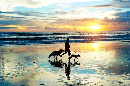 Running on the beach