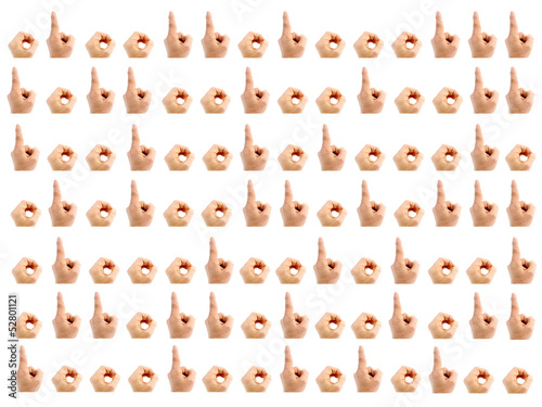 Binary code hand
