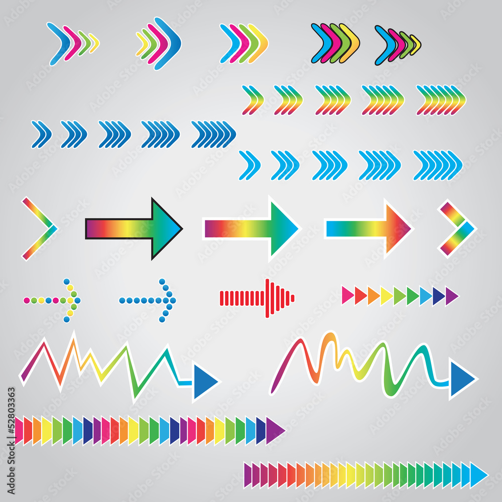 Flèches colorées