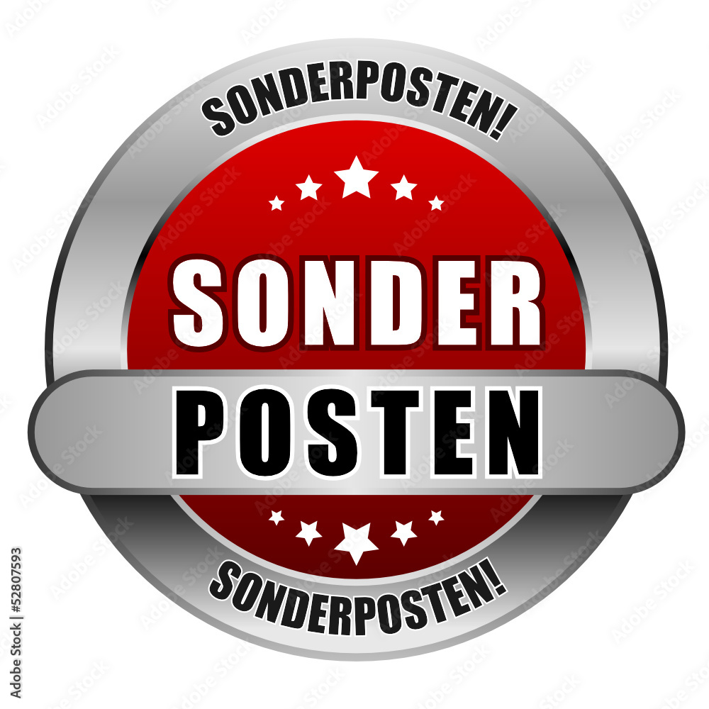 5 Star Button rot SONDERPOSTEN