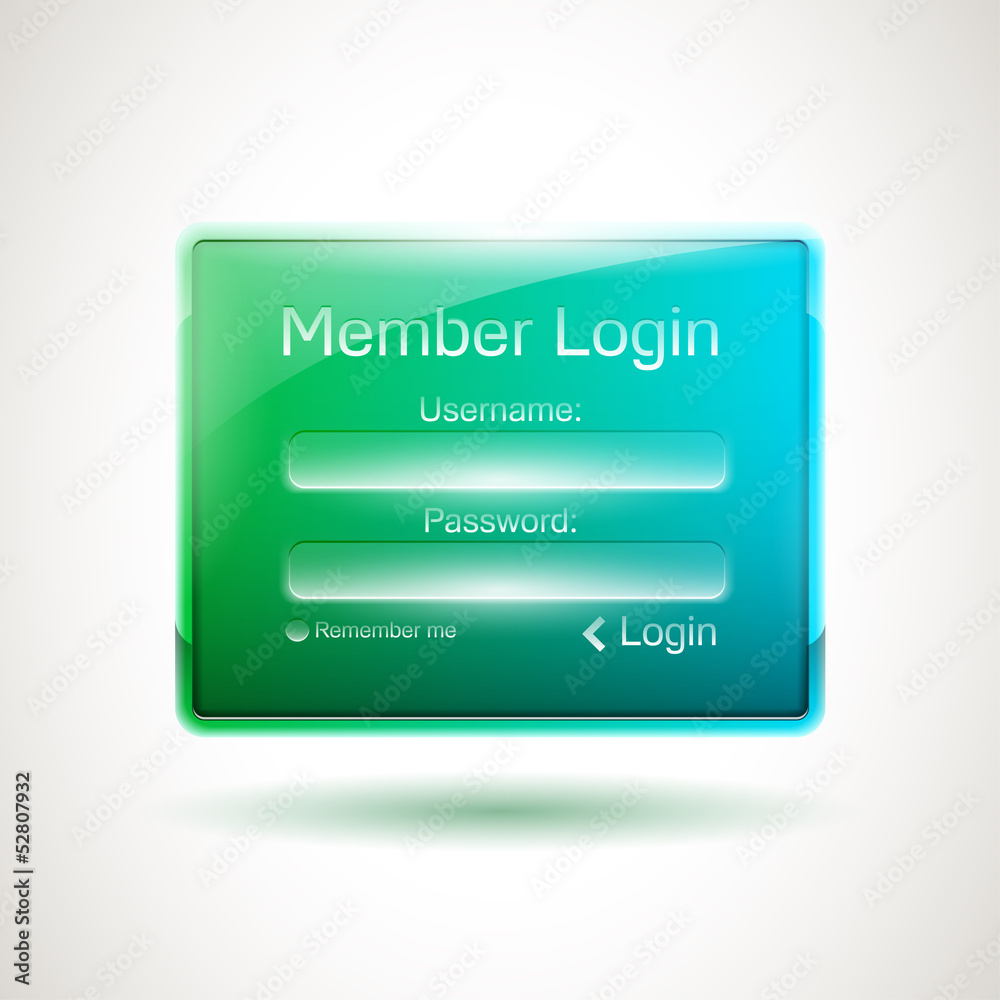 Vector login window Vector login window