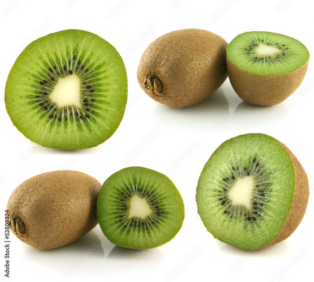 Fototapeta premium Kiwi collection isolated on white background