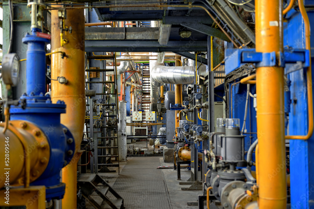 Industrial interior of a power plant
