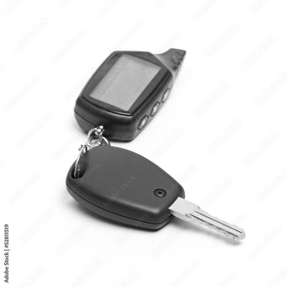 remote car key isolated on white background remote car key isolated on white background