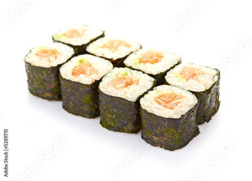 sushi, isolated on white.