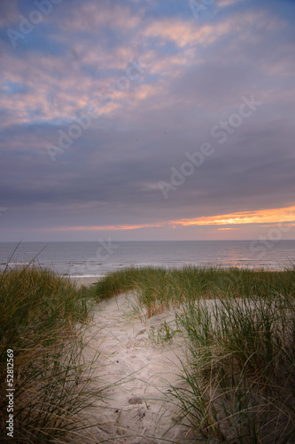 path through sanddunes to beach © arjenschippers