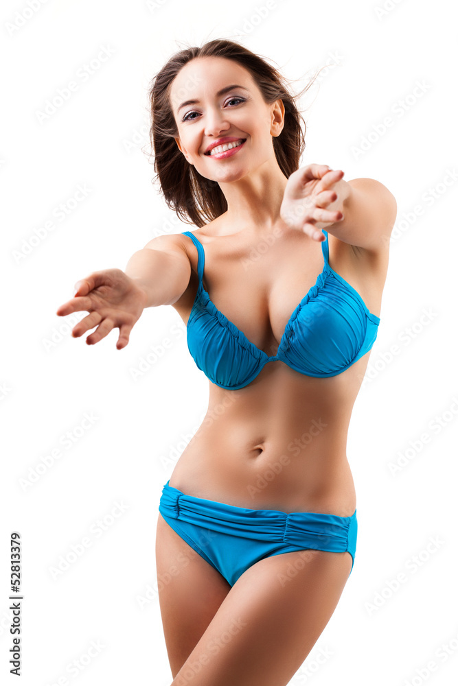 attraktive junge Frau im Bikini Stock Photo | Adobe Stock