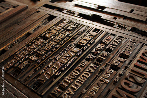Old Victorian Printing Press Letters