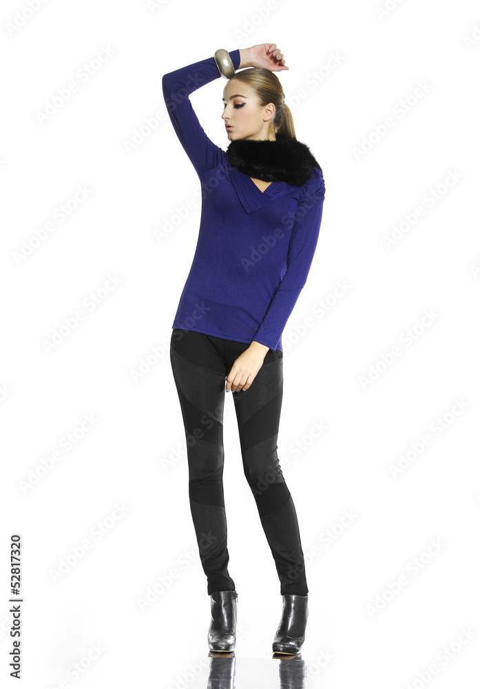 Fototapeta premium Portrait of a styled professional model