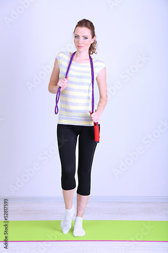 Beautiful young woman with ...